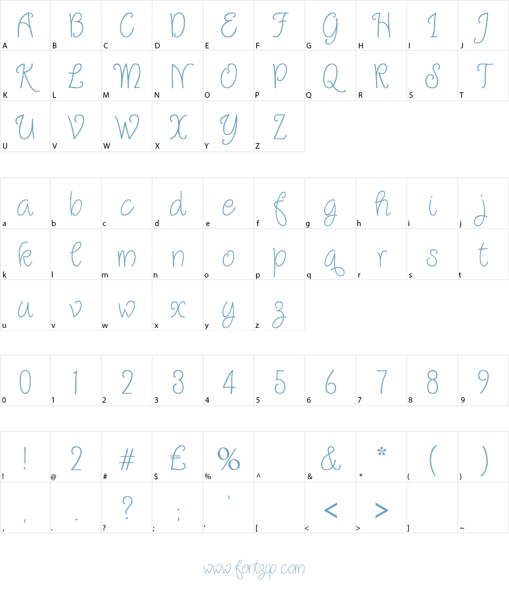 Qirlycues free Font Character